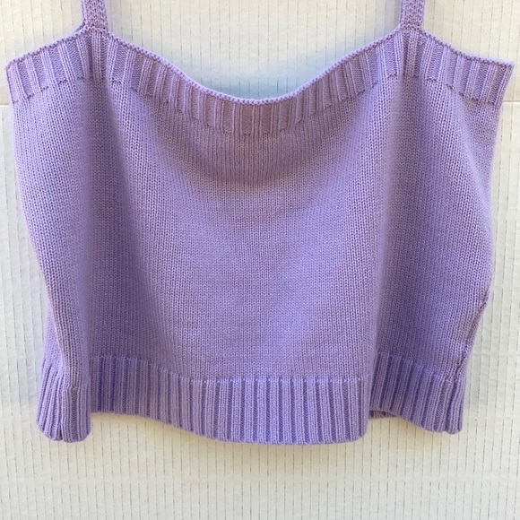 Princess Polly Womens 8 lavender purple cropped sweater tank top NWOT - Picture 3 of 6